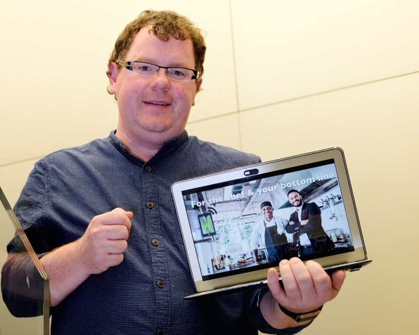 Neil Bradley, Food Safe System, who are rolling out their F*Waste initiative in Newry thanks to a grant from Live Here Love Here. Photograph: Columba O'Hare/ Newry.ie