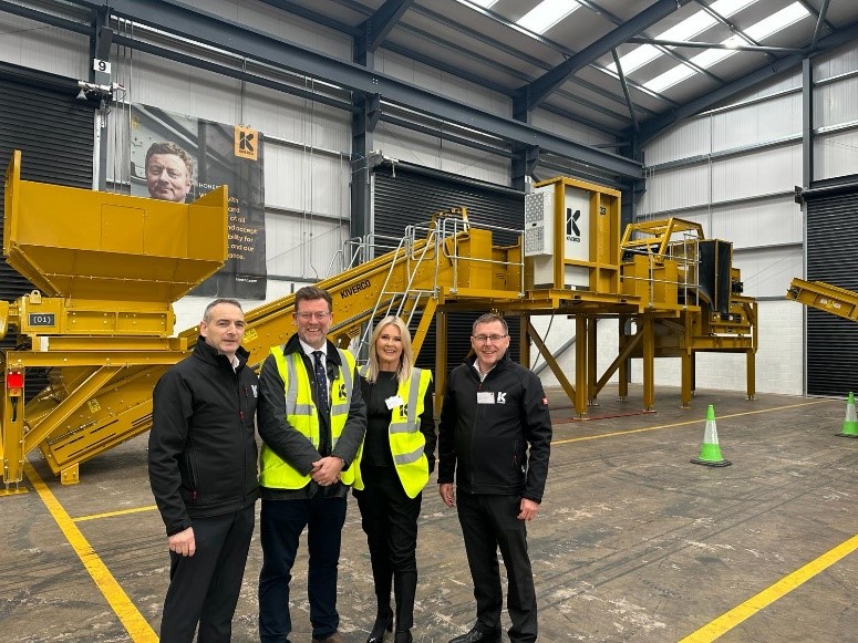 From left to right: Aiden McKiver (Founder of Kiverco), Glen McMahon (Head of Technology and Advanced Manufacturing at Department of Business and Trade [DBT]), Liz McCrory (Senior Export Finance Manager at UK Export Finance), and Gabriel O’Keefe (Kiverco Regional Manager and DBT export champion).