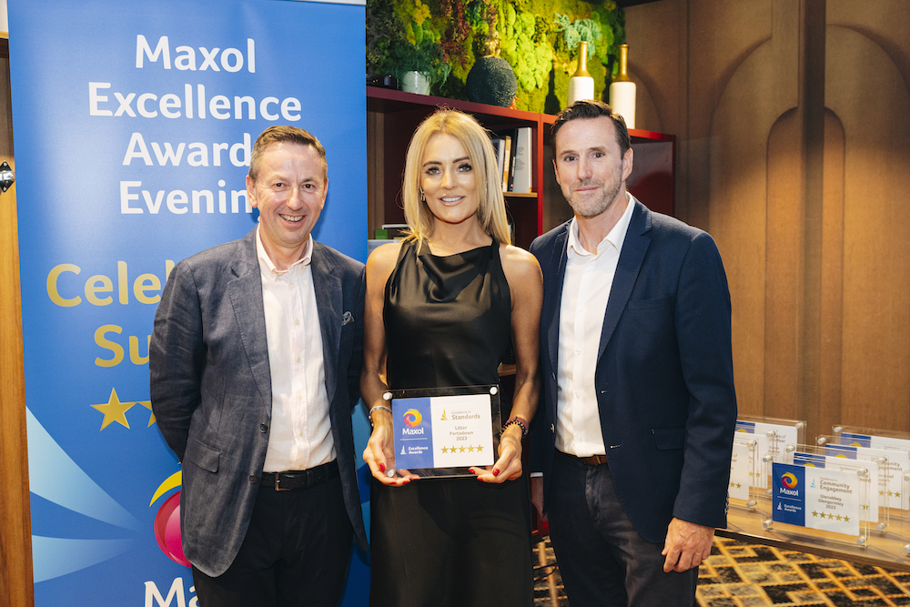 Pictured is Brian Donaldson, CEO of The Maxol Group with Louise Litter, owner of Litter’s Portadown and David Martin, Head of Business Development, The Maxol Group.